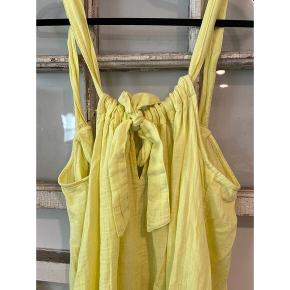 NWT Old Navy size XL yellow cotton gauze sundress with pockets - Picture 3 of 4